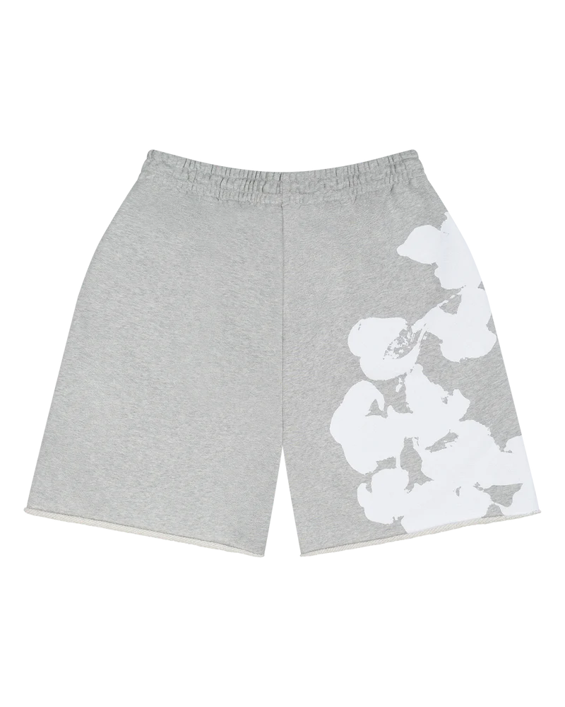 DENIM TEARS-Biggie Cotton Wreath Sweat Shorts Grey SS25BRS060