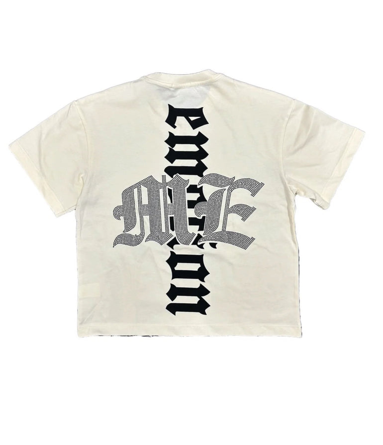 MIXED EMOTION-ME "BEACH RHINESTONE TEE"