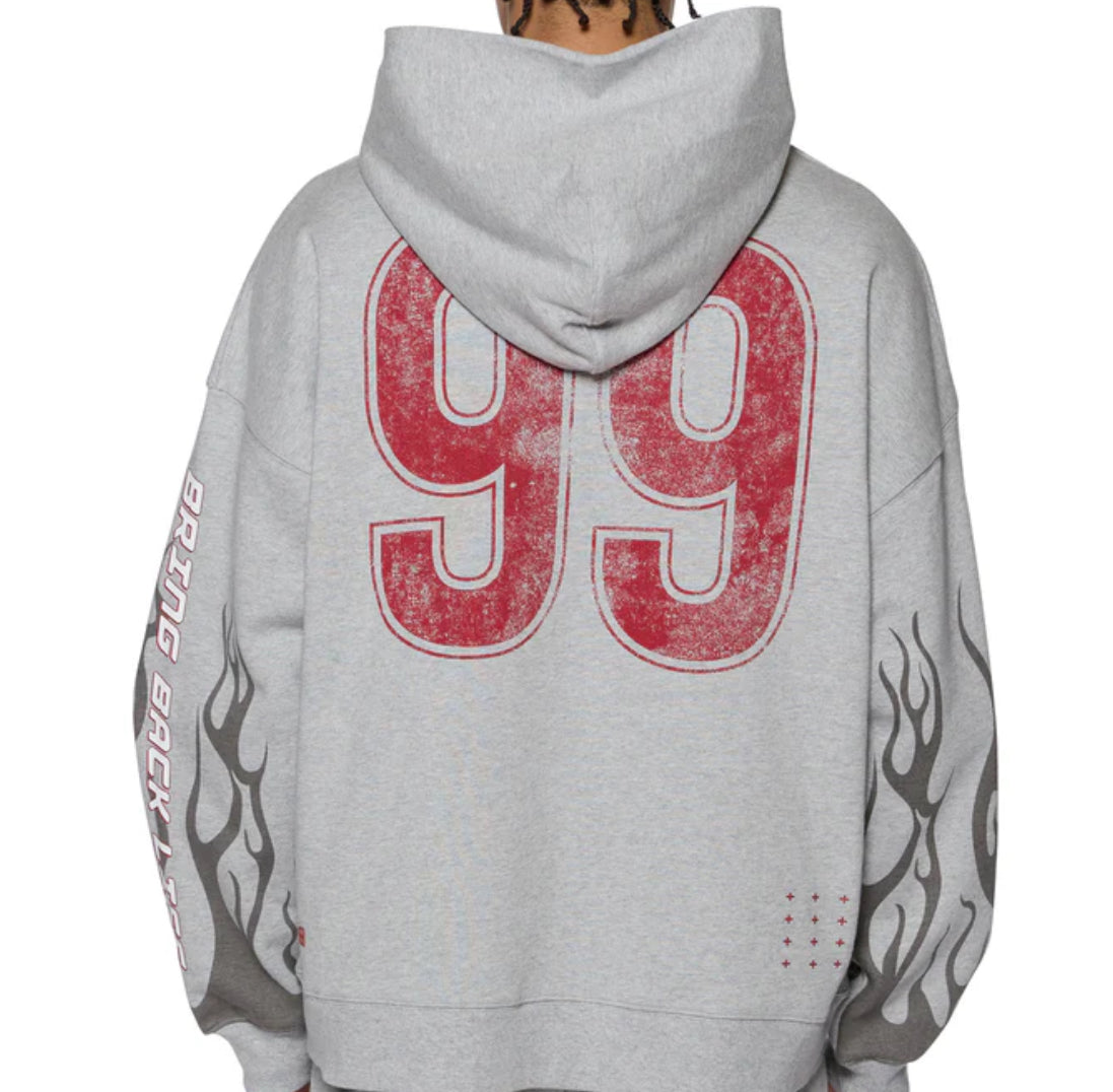 Ksubi - Stinger Ekcess Zip Hoodie Grey Marle - MSP25FL001
