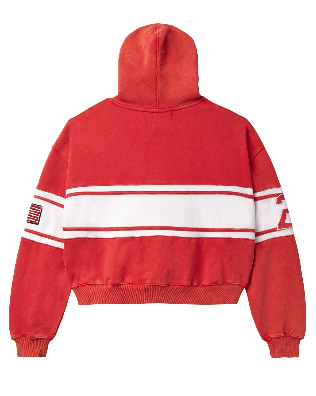 Valley - RED CURSIVE ZIP UP HOODIE