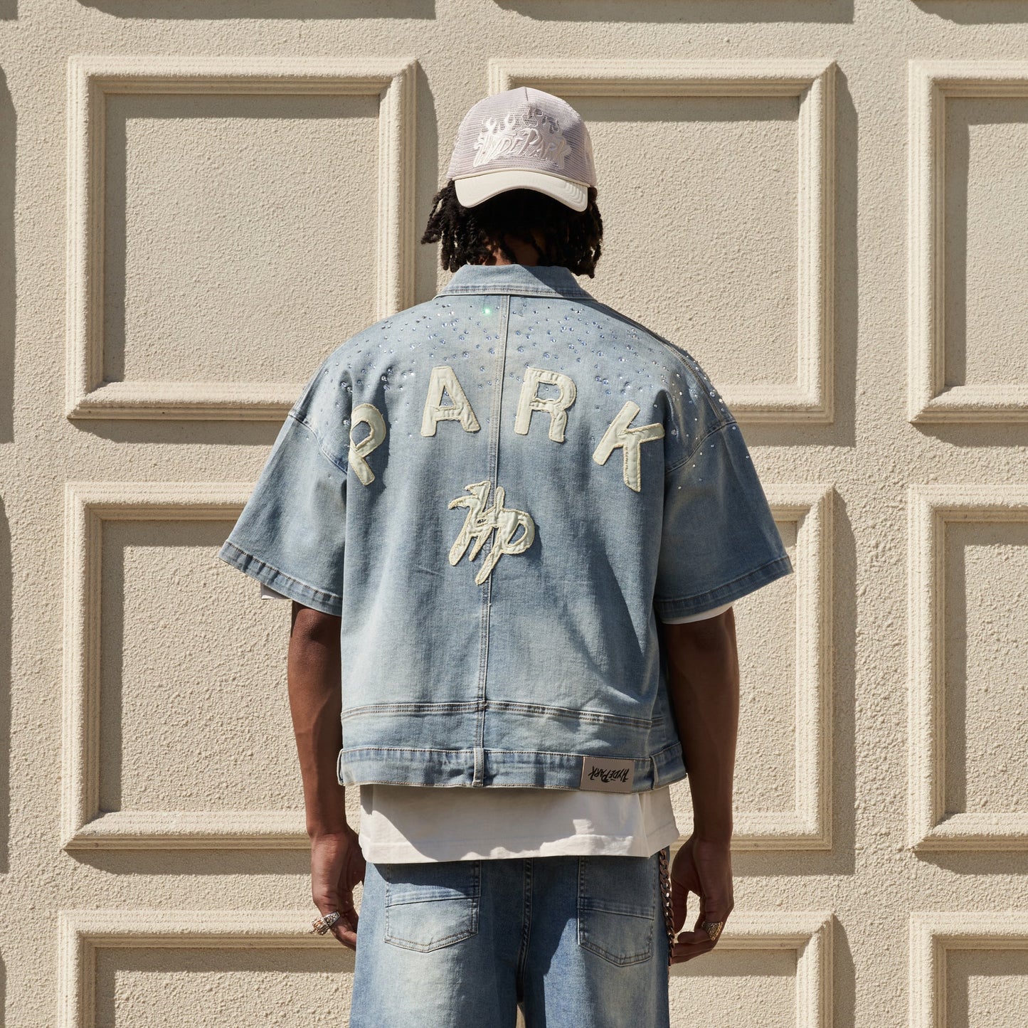 HYDEPARK - Studded Park Denim Work Shirt - Blue