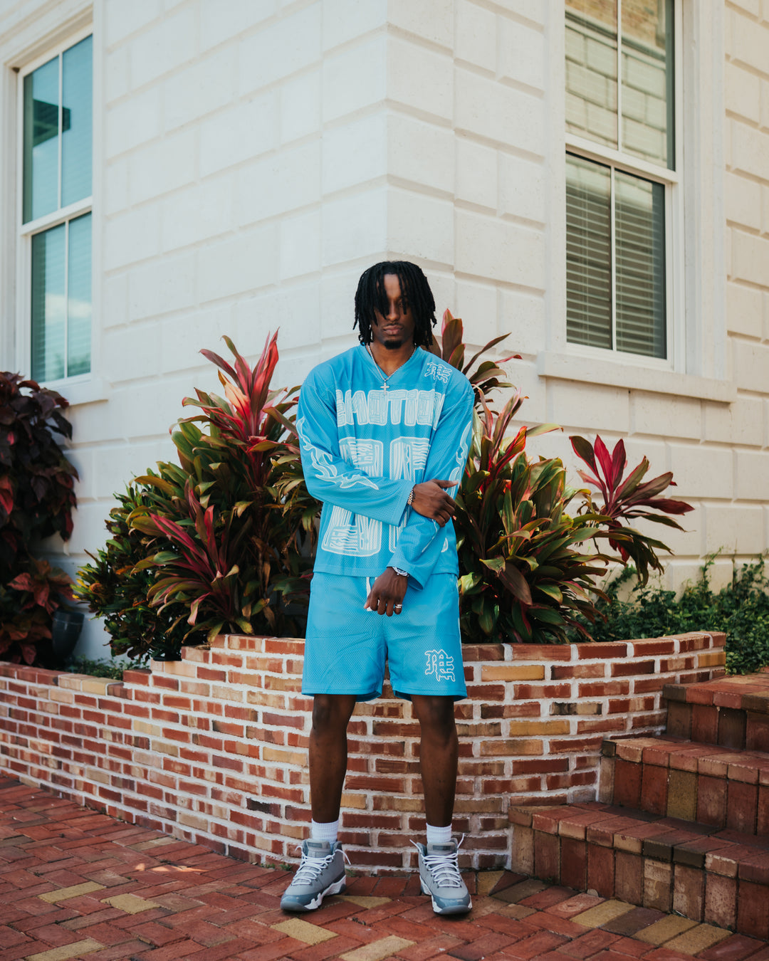 Mixed emotion - Blue “Lightning” shorts
