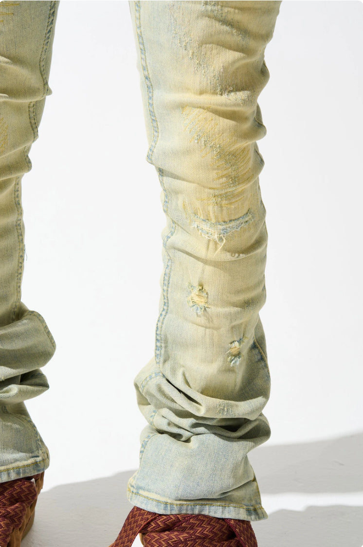 SERENEDE TIERRA STACKED JEANS VINTAGE BLUE