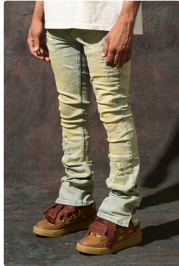 SERENEDE TIERRA STACKED JEANS VINTAGE BLUE