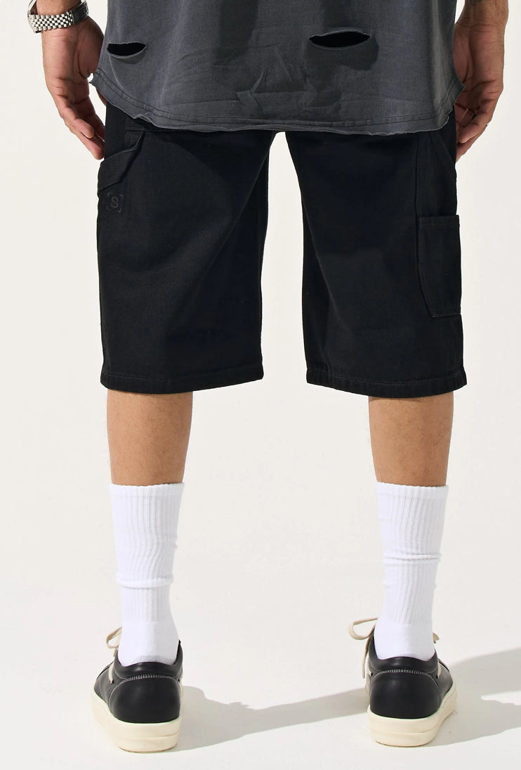 SERENEDE INKSTONE DENIM BLACK SHORTS
