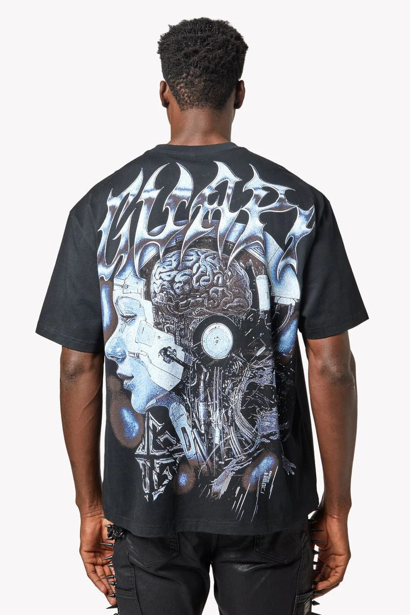 GUAPI DECEIVED T - SHIRT BLACK/BLUE
