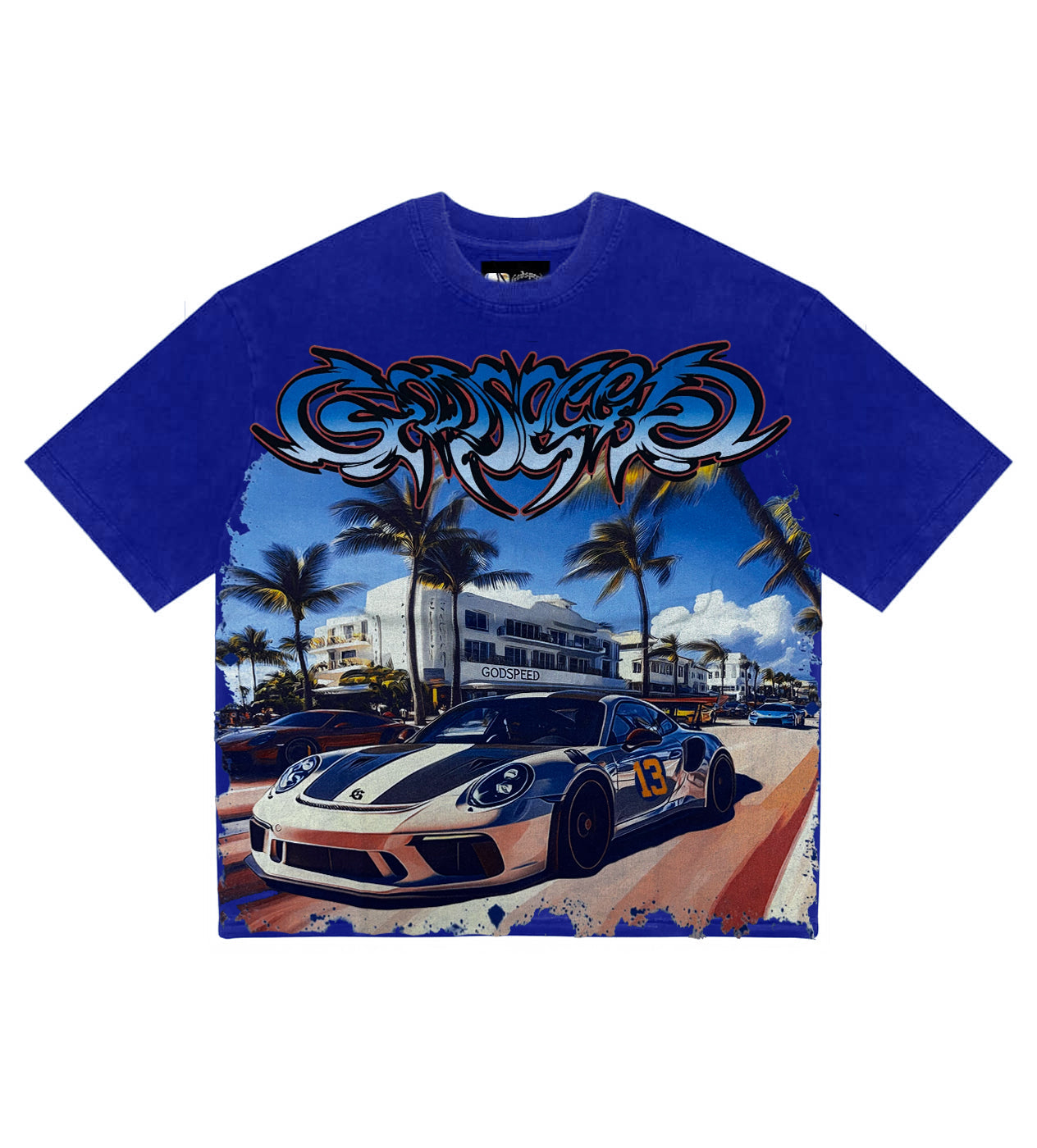 GODSPEED MIAMI GT TEE BLUE MIAMI EXCLUSIVE