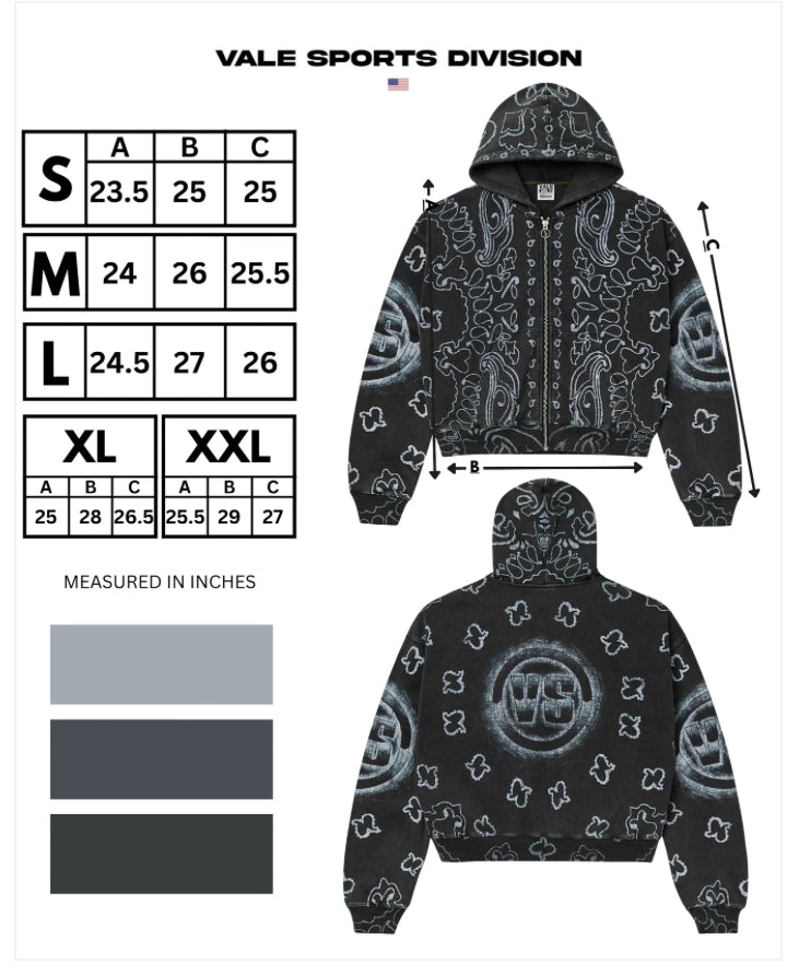 VALLEY-BLACK FLAG ZIP UP