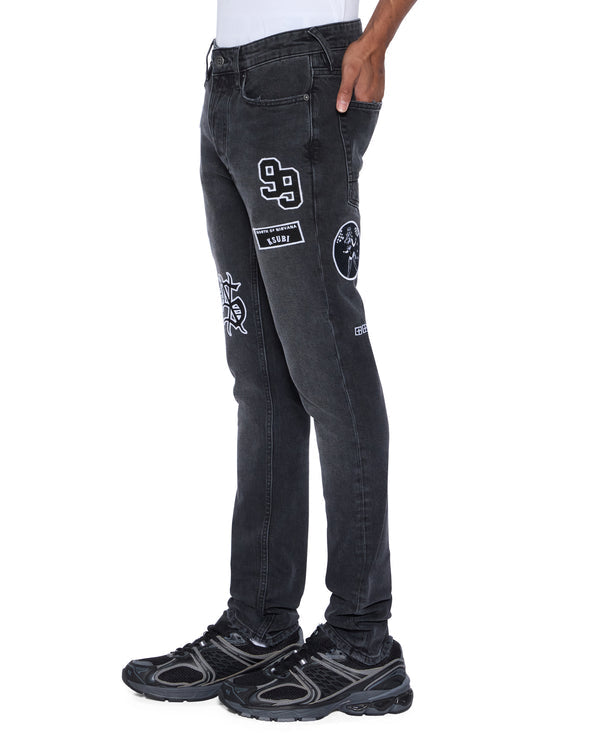 Ksubi - Van Winkle Roadhouse Black Patched - MFA25DJ009