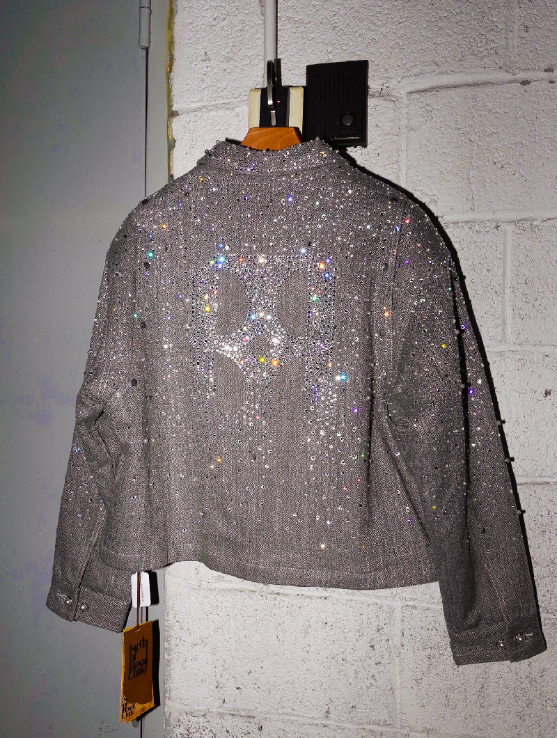 BIRTH OF ROYAL CHILD-20K Diamond Zipper Jacket in GRY