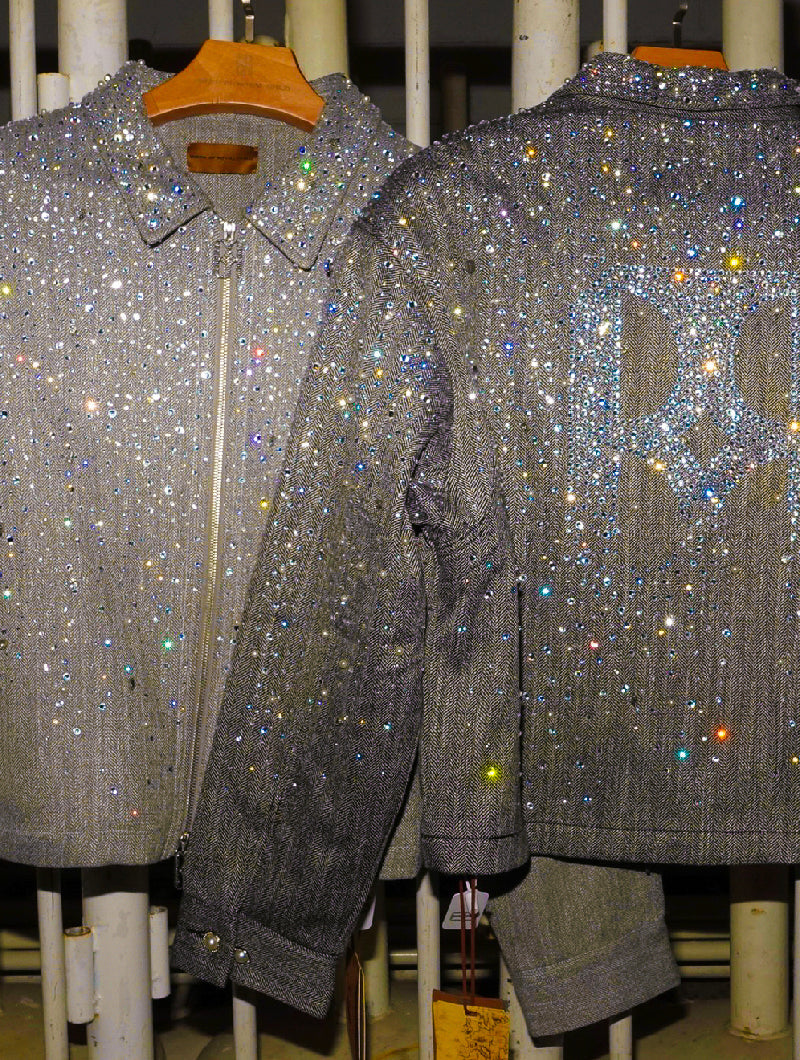 BIRTH OF ROYAL CHILD-20K Diamond Zipper Jacket in GRY