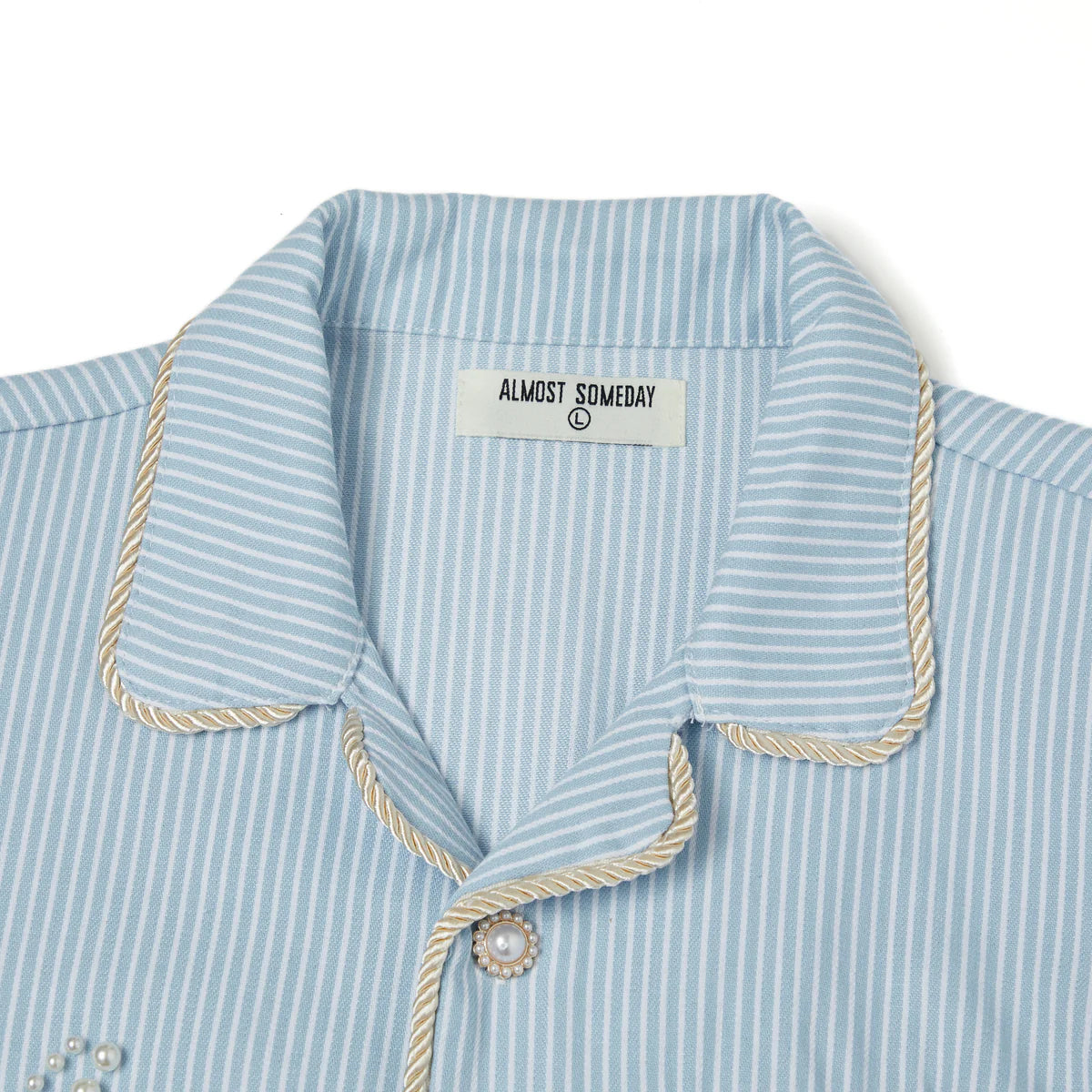 ALMOST SOMEDAY - Belfort Button Up Shirt (Blue) - AS-F25-062
