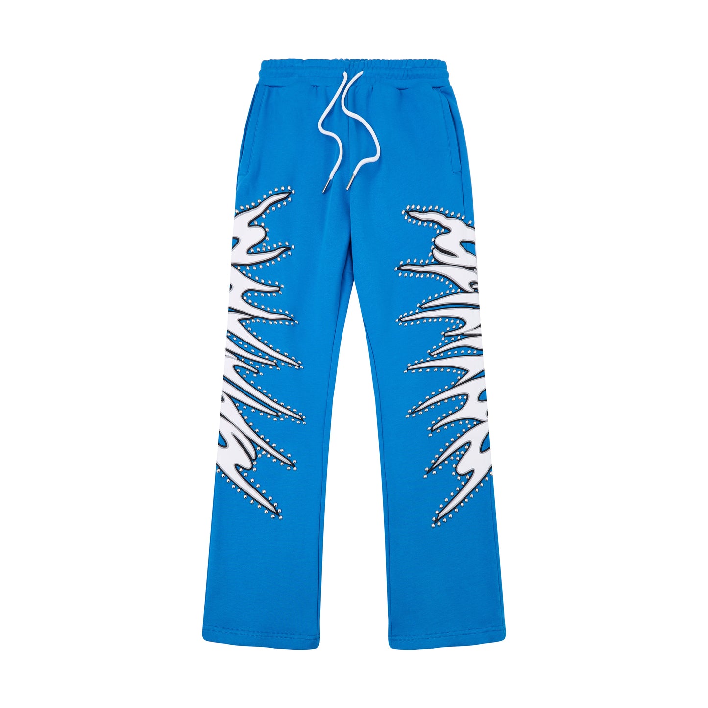 CAMPUS - Misfit Studded Terry Flare Sweatpants (Blue) - CG-F25-001