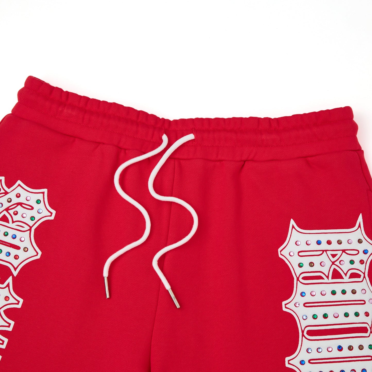 CAMPUS - Vengeance Gemstone Sweat Shorts (Red) - CG-F25-17