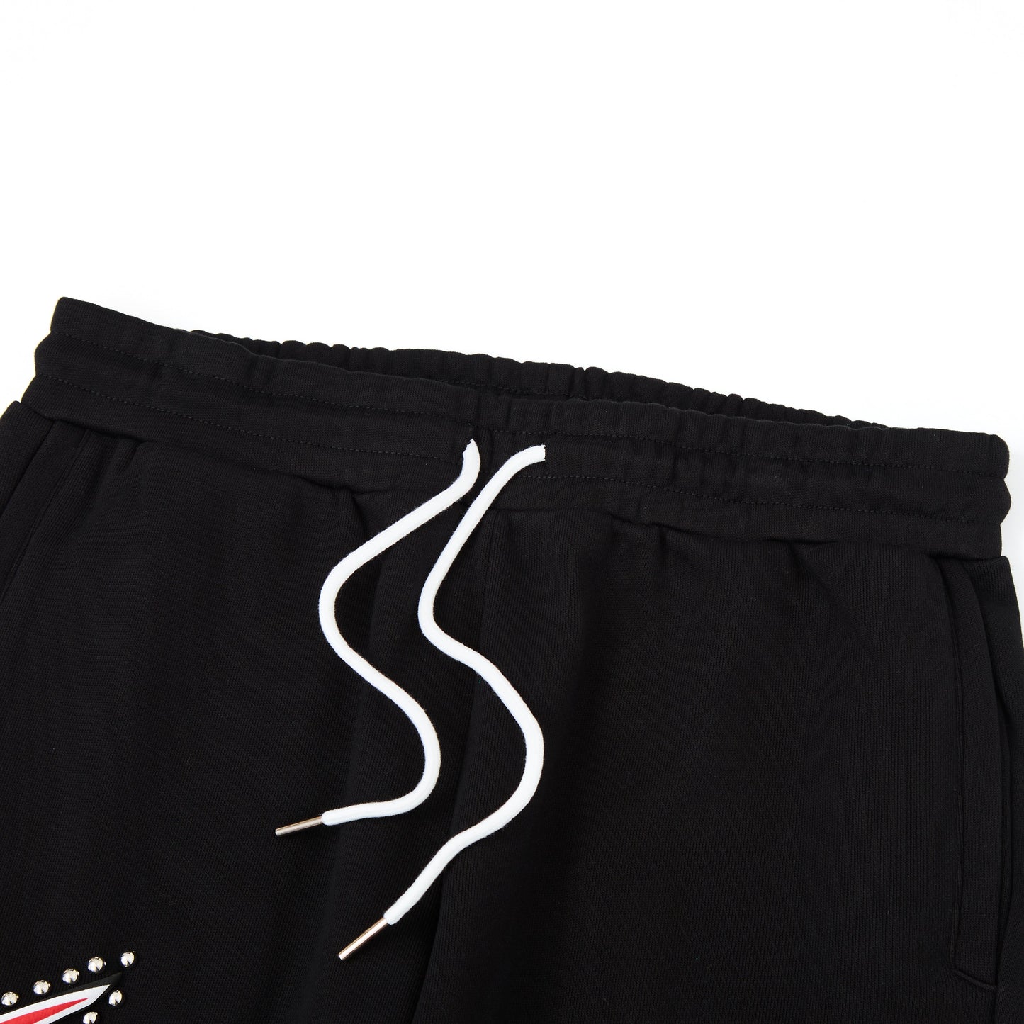 CAMPUS - Misfit Studded Terry Flare Sweatpants (Black) - CG-F25-014