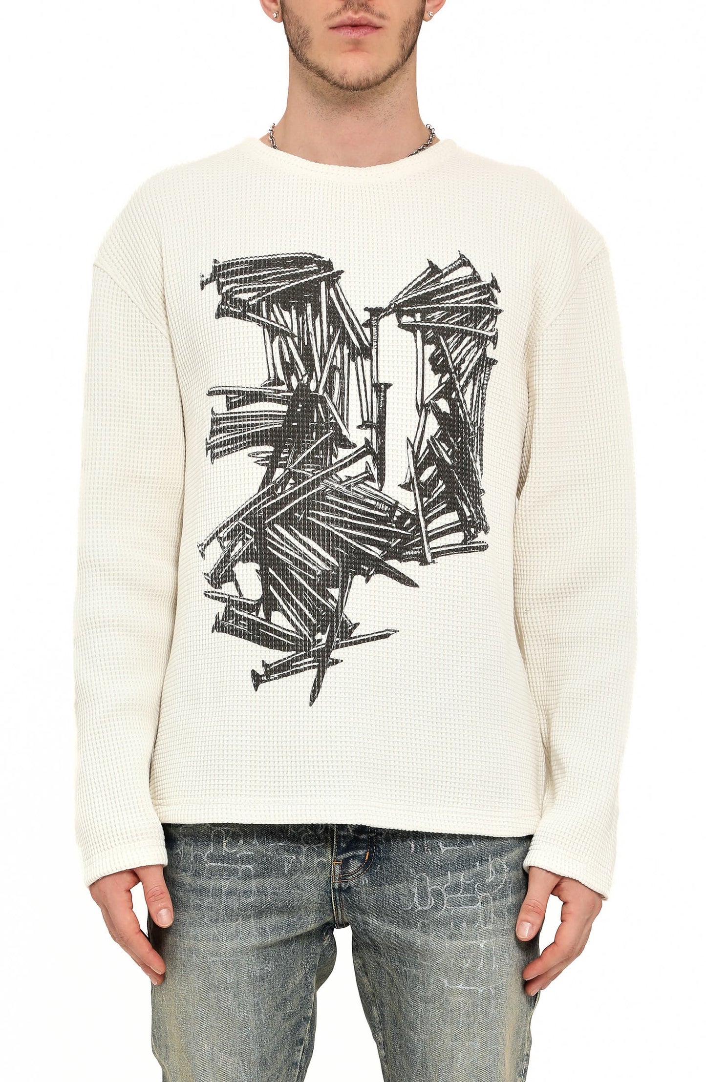 PURPL - Long Sleeve Thermal Graphic T-Shirt - M1070-WWSP425