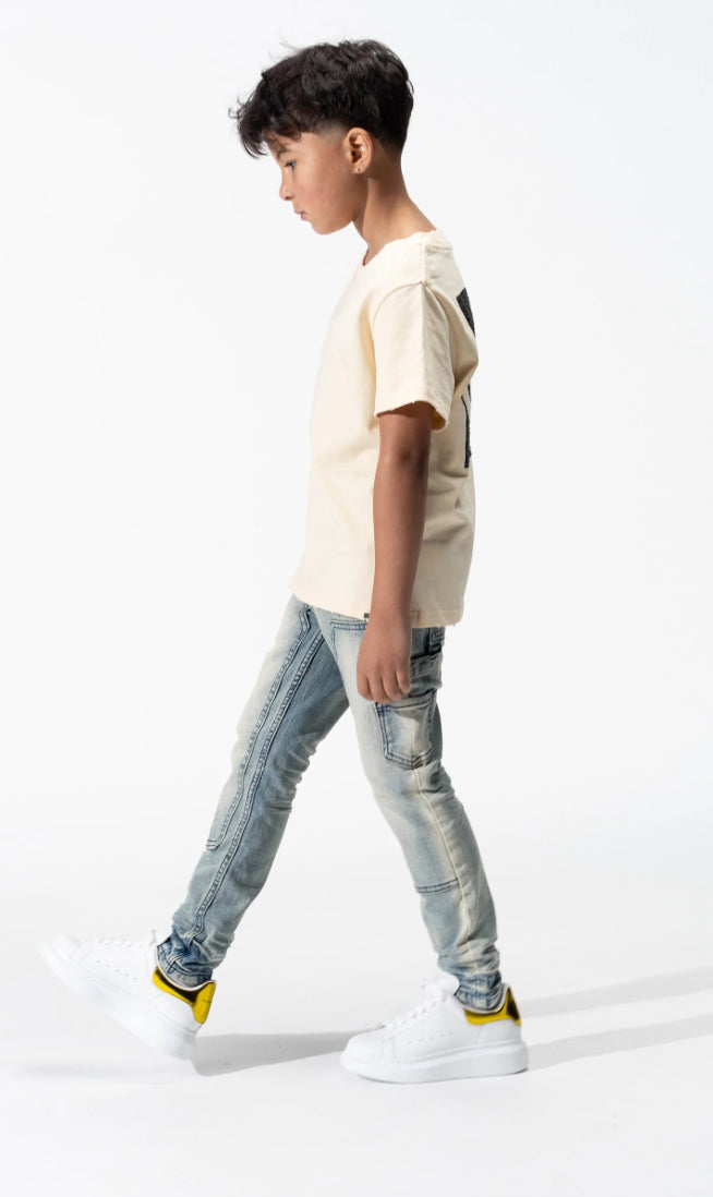 SERENDES-"KIDS SEPIA" FITTED JEANS