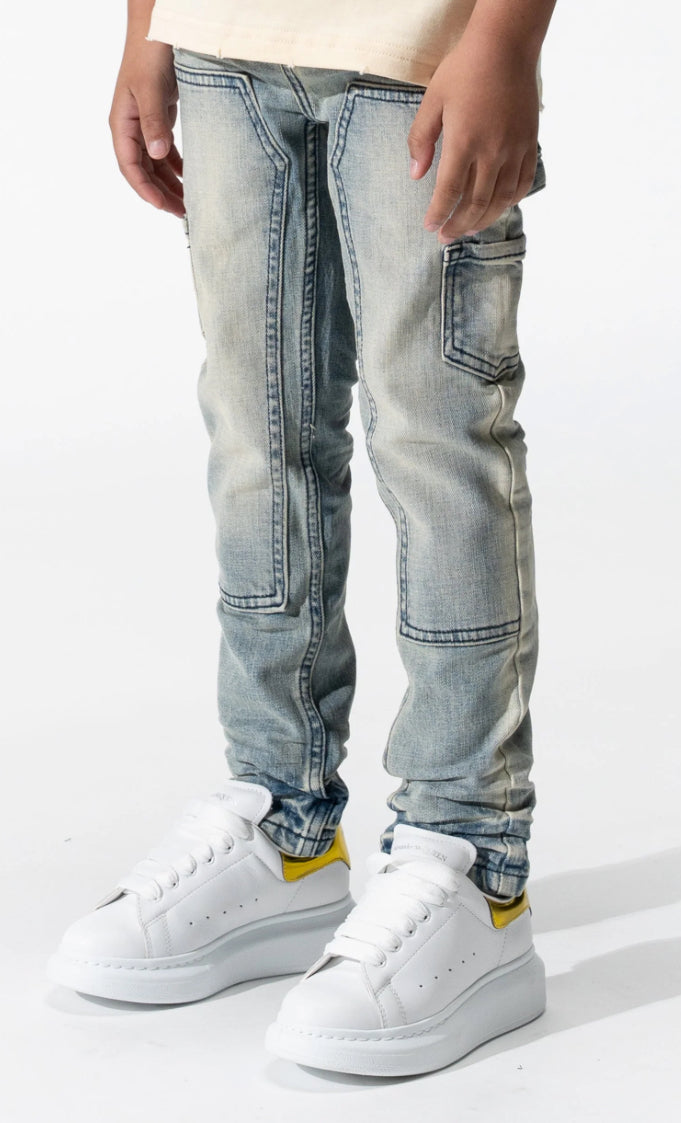 SERENDES-"KIDS SEPIA" FITTED JEANS