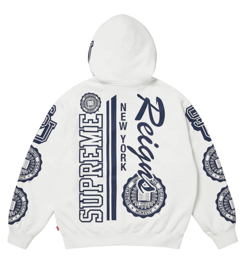 SUPREME-Knowledge Reigns Zip Up Hooded Sweatshirt-FW25SW50