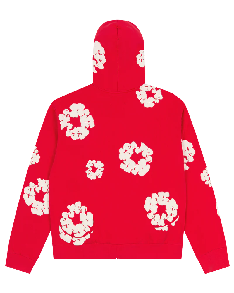 DENIM TEARS-Cotton Wreath Zip Hoodie RED-SS25TZH1141