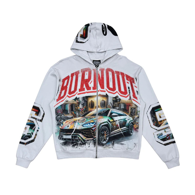 Stray Hoodie - Burnout - Grey - ST1524