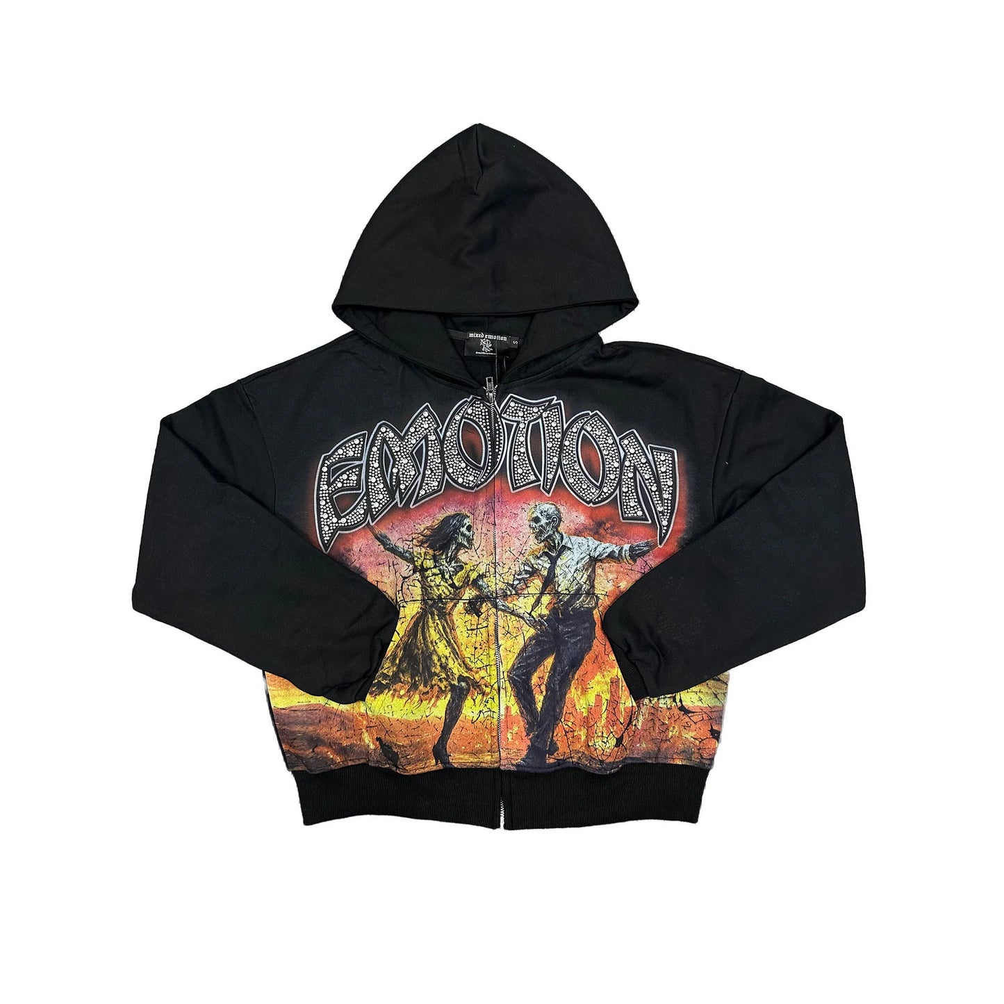 MIXED EMOTION-Last Dance’ Rhinestone Hoodie