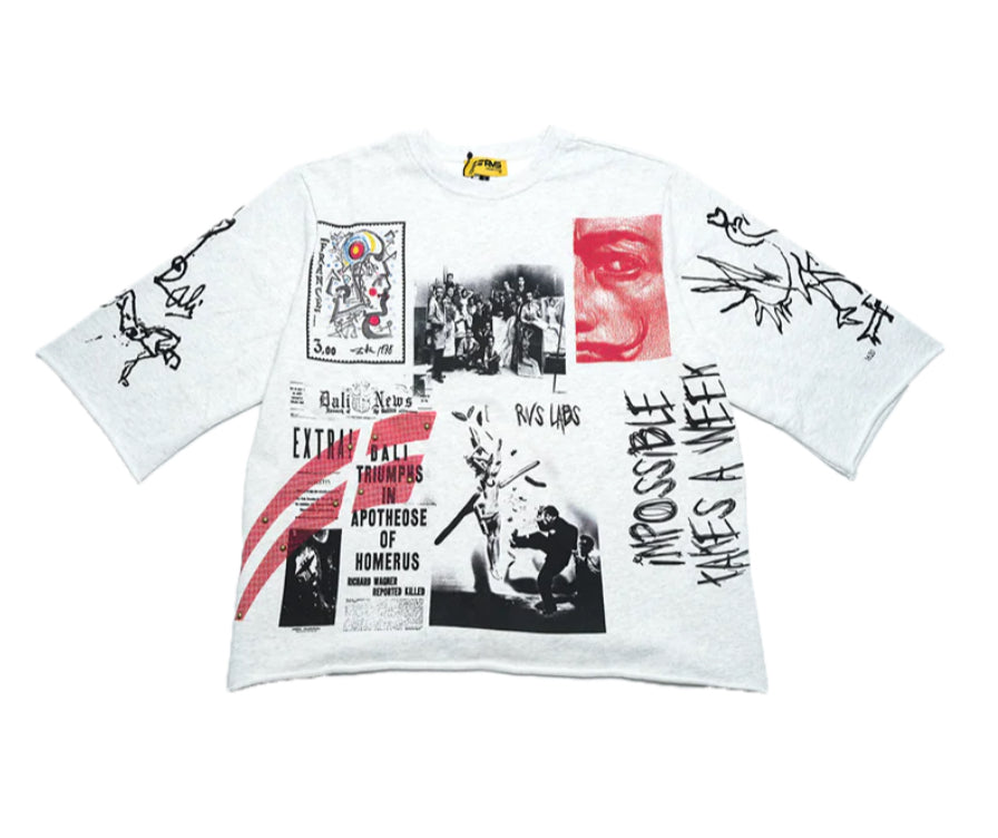 RVS-DALI THEORY 3/4 SWEATER - HEATHER GREY