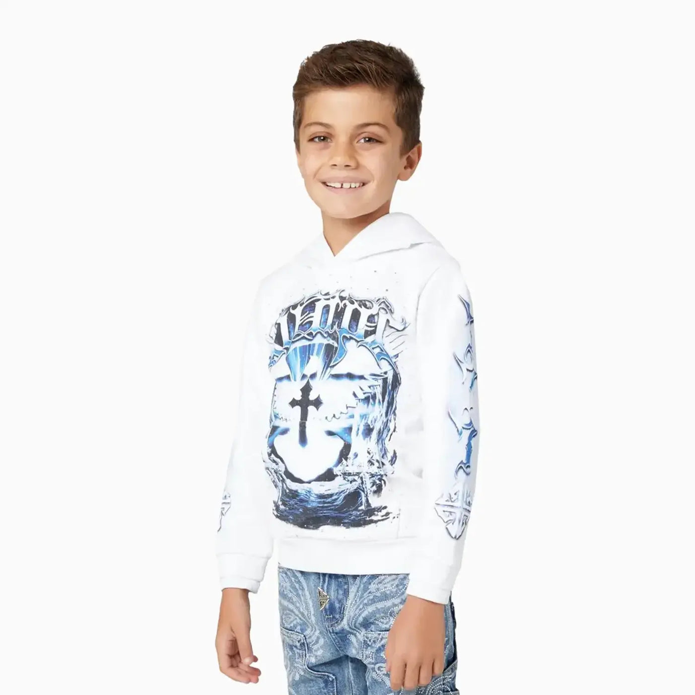 GUAPI-Kid's Heavens Vault Pull Over Hoodie-11605958-WHITE