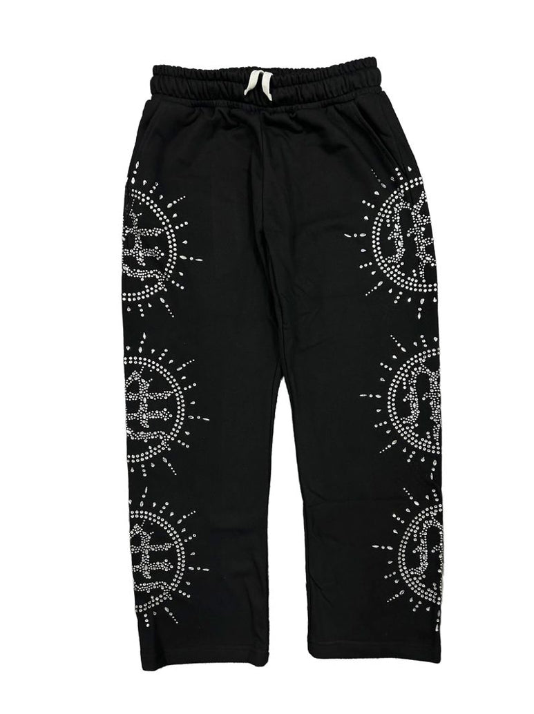 MIXED EMOTION-Eclipse’ Black Rhinestone Sweats