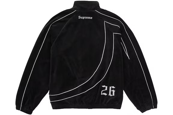 SUPREME Umbro Velour Track Jacket Black