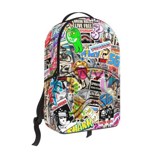 SPRAYGROUND B8651 PUNK STICKER SHARK BACKPACK