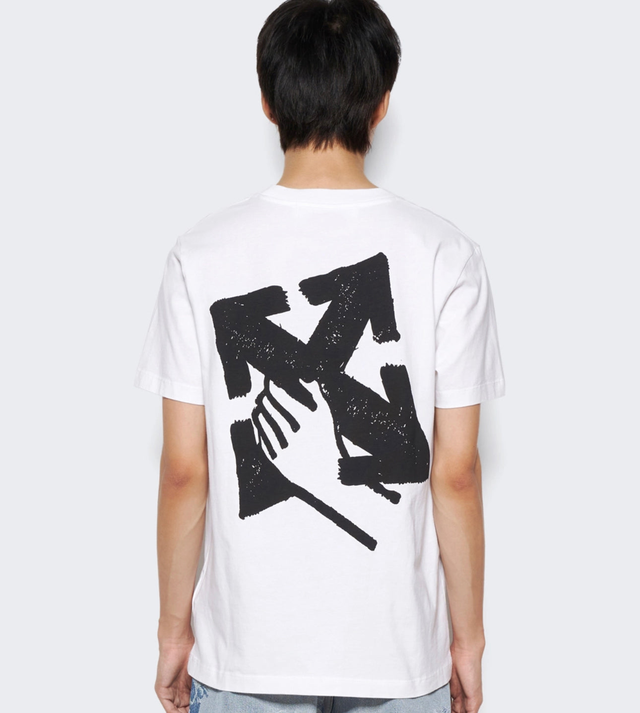nd Arrow Slim Short Sleeve T-Shirt White(OMAA027S23J ER0070110)