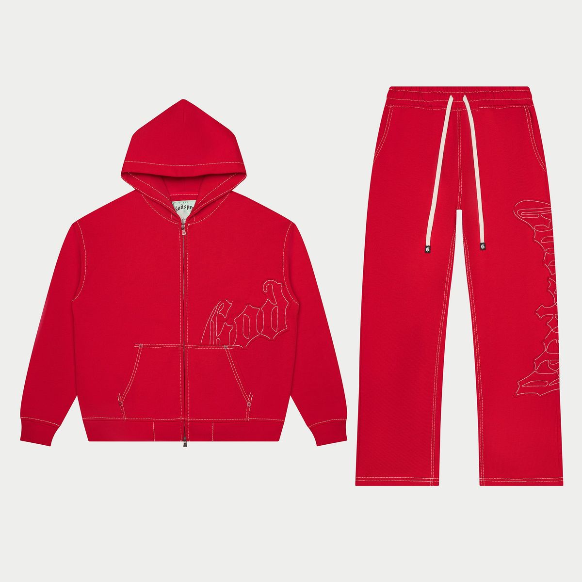 Godspeed OG Logo Sweatsuit Stitched Og-Logo-Sweatsuit-Stitched-Red