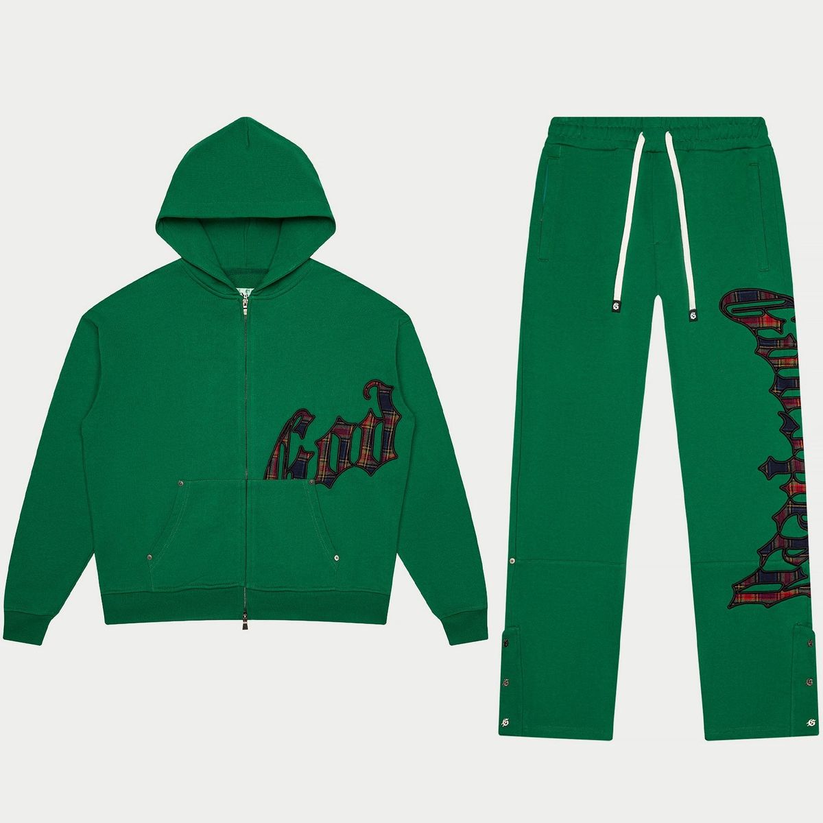 Godspeed Og Logo Sweatsuit (Green Plaid) Og-Logo-Sweatsuit-Green-Plaid