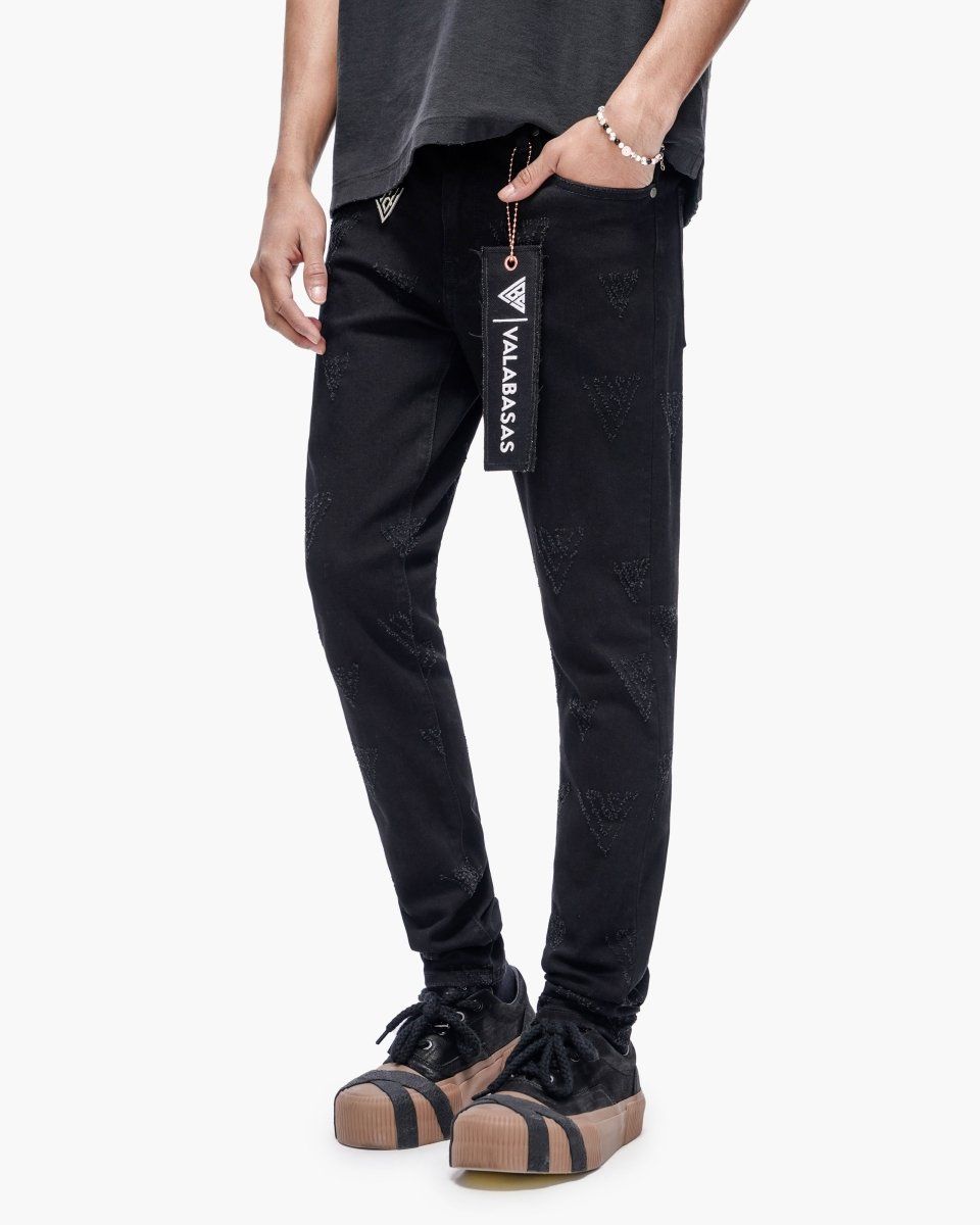 VALABASAS Iso Skinny Jet Black Jeans VLBS-VJ2-1043