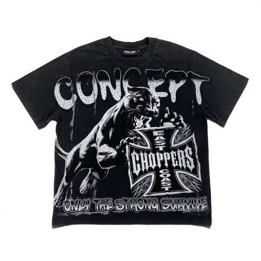 CONCEPT CFTEE_5 Survival" Tee - Black Wash