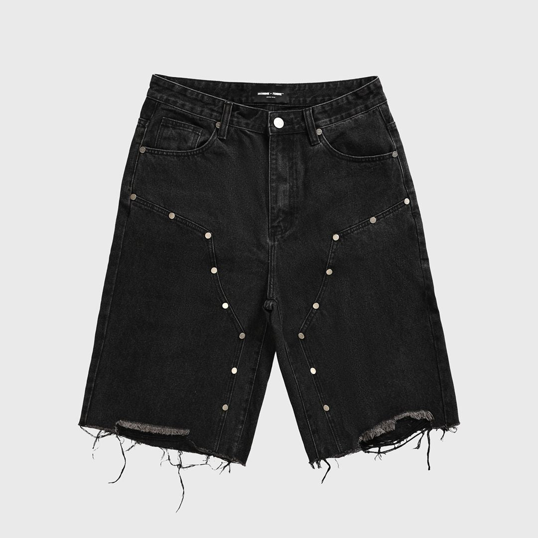 HOMME FEMME  HFSS2026407-2 The Arsenal Denim Shorts