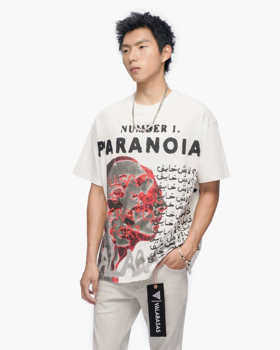 VALABASAS Paranoid Tee White VLBS-VT1-26006