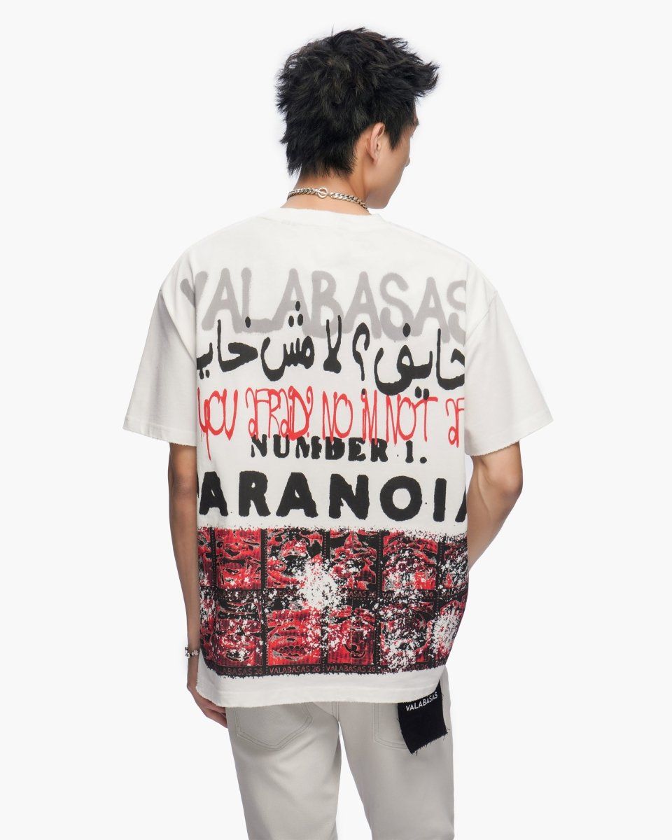 VALABASAS Paranoid Tee White VLBS-VT1-26006