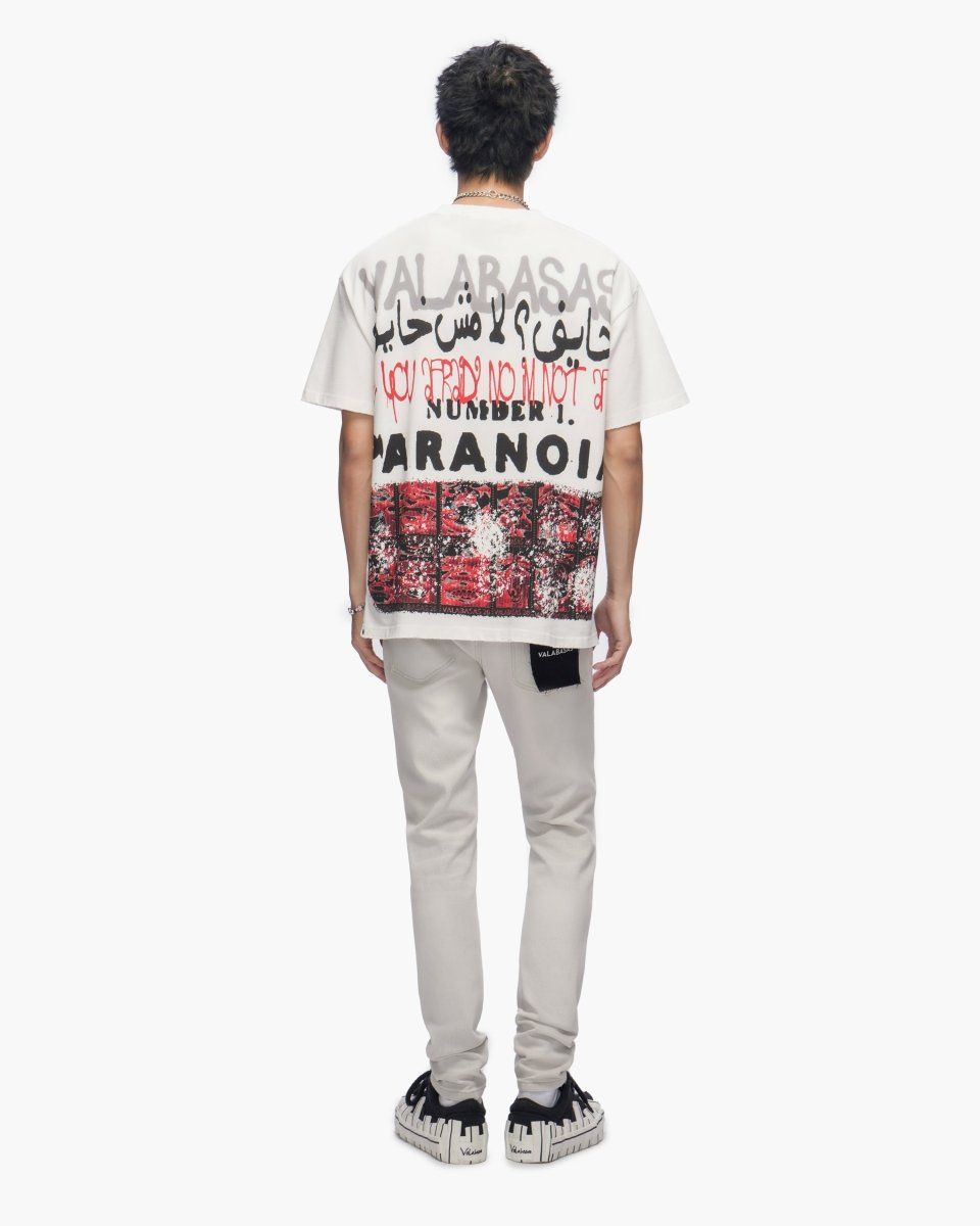 VALABASAS Paranoid Tee White VLBS-VT1-26006