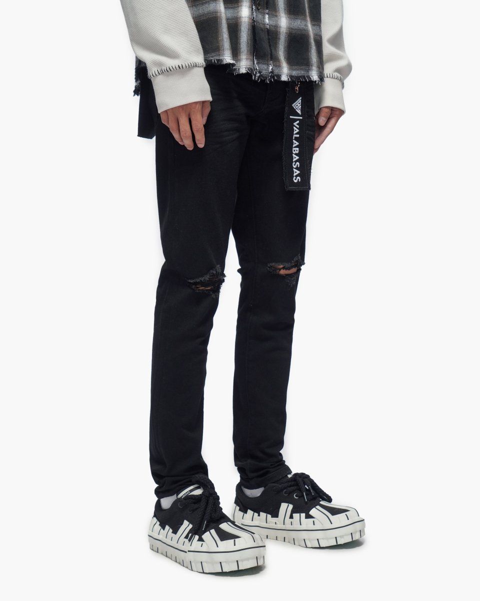 VALABASAS VLBS-VJ1-1015 Mr.Clean Black Skinny Jeans