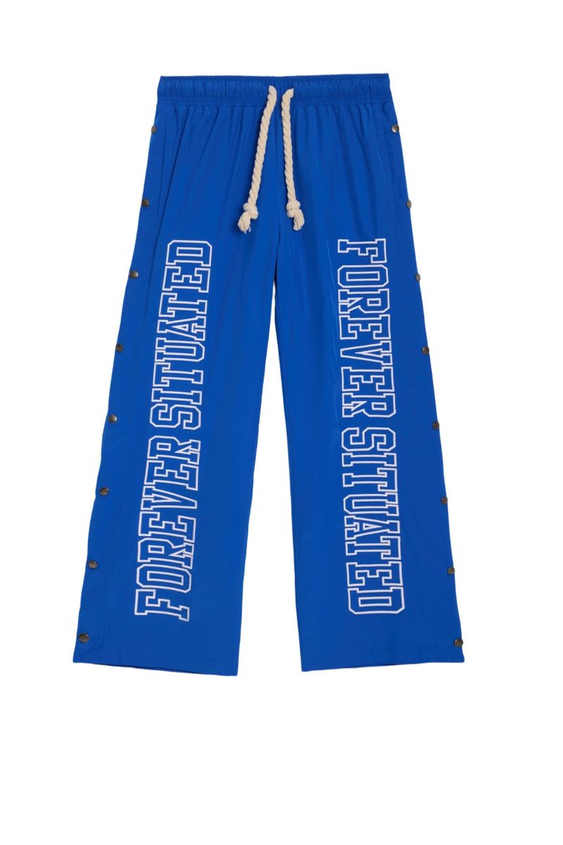 FOREVER SITUATED Nylon Track Pants Blue FSNYLON2B