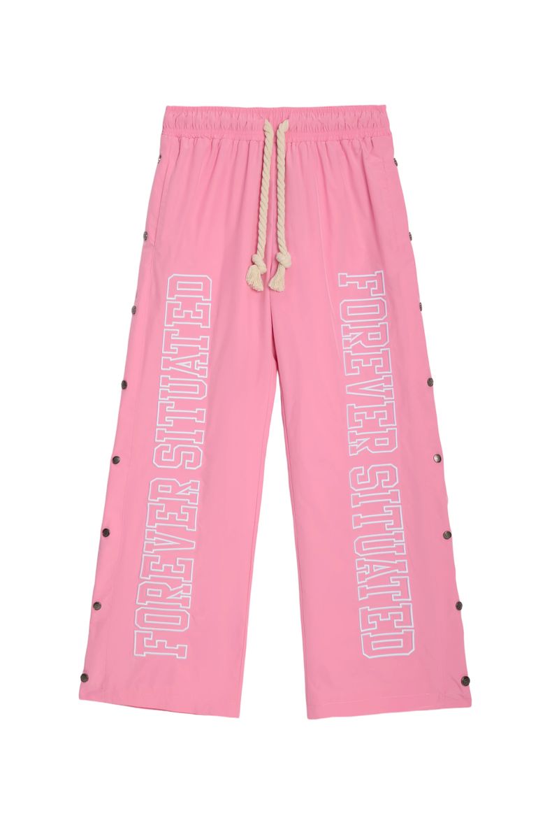 FOREVER SITUATED Nylon Track Pans Pink FSNYLON2P