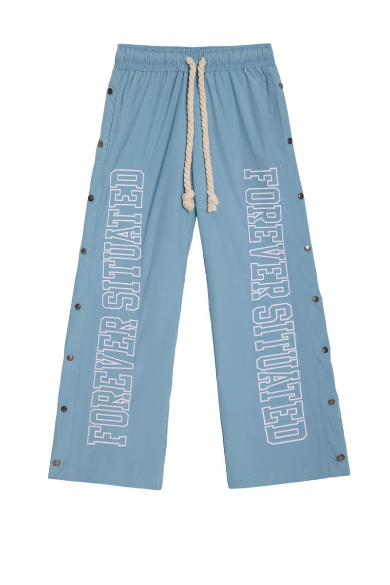 FOREVER SITUATED  Nylon Track Pants Baby Blue FSNYLON2BB