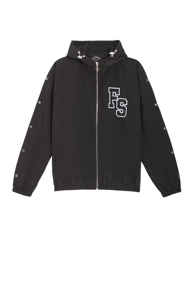 FOREVER SITUATED Nylon Track Jacket Black FSNYLONJBL