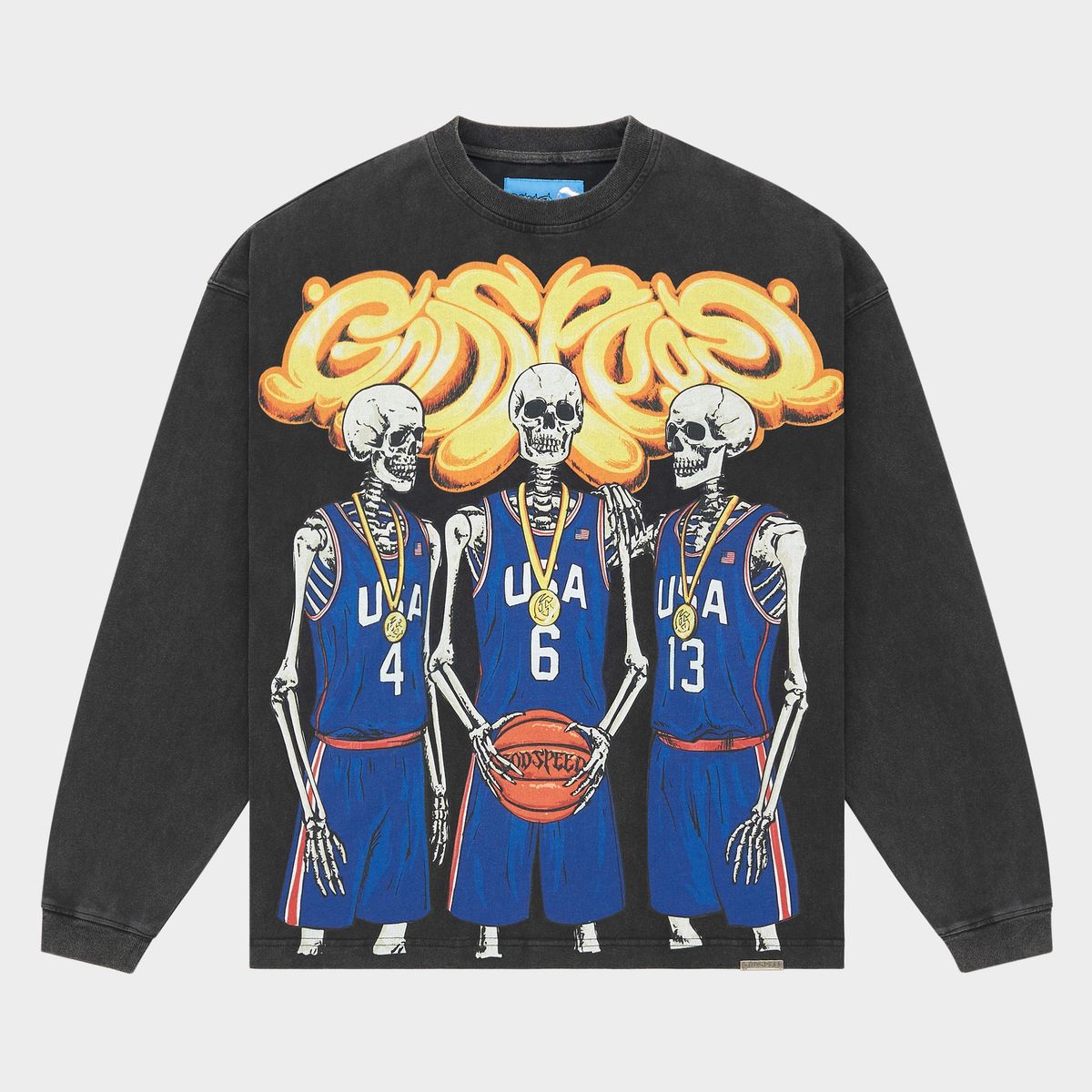 GODSPEED Dream Team II LS shirt NG (Black Wash)