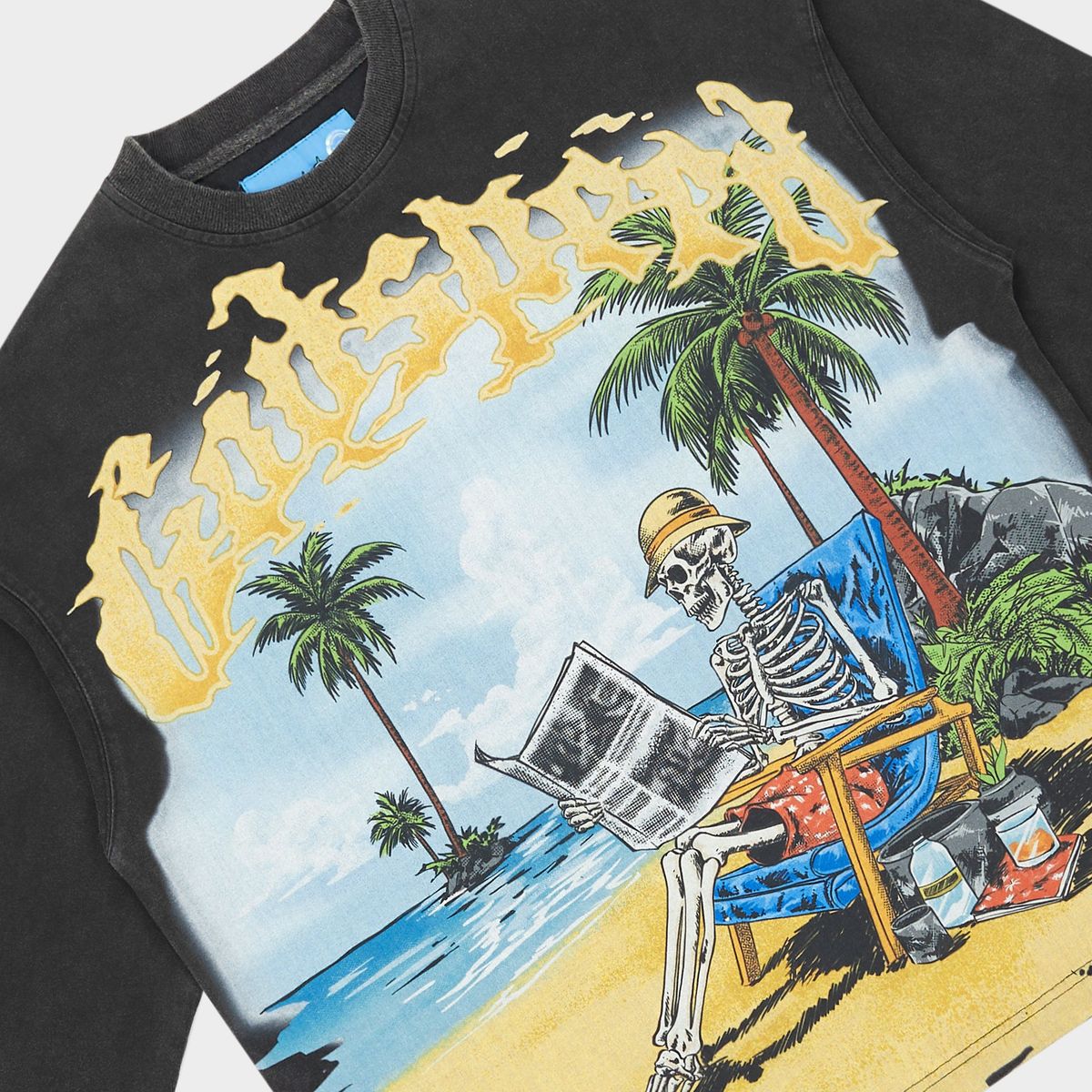 GODSPEED Skeleton Beach II LS shirt NG (Black Wash)