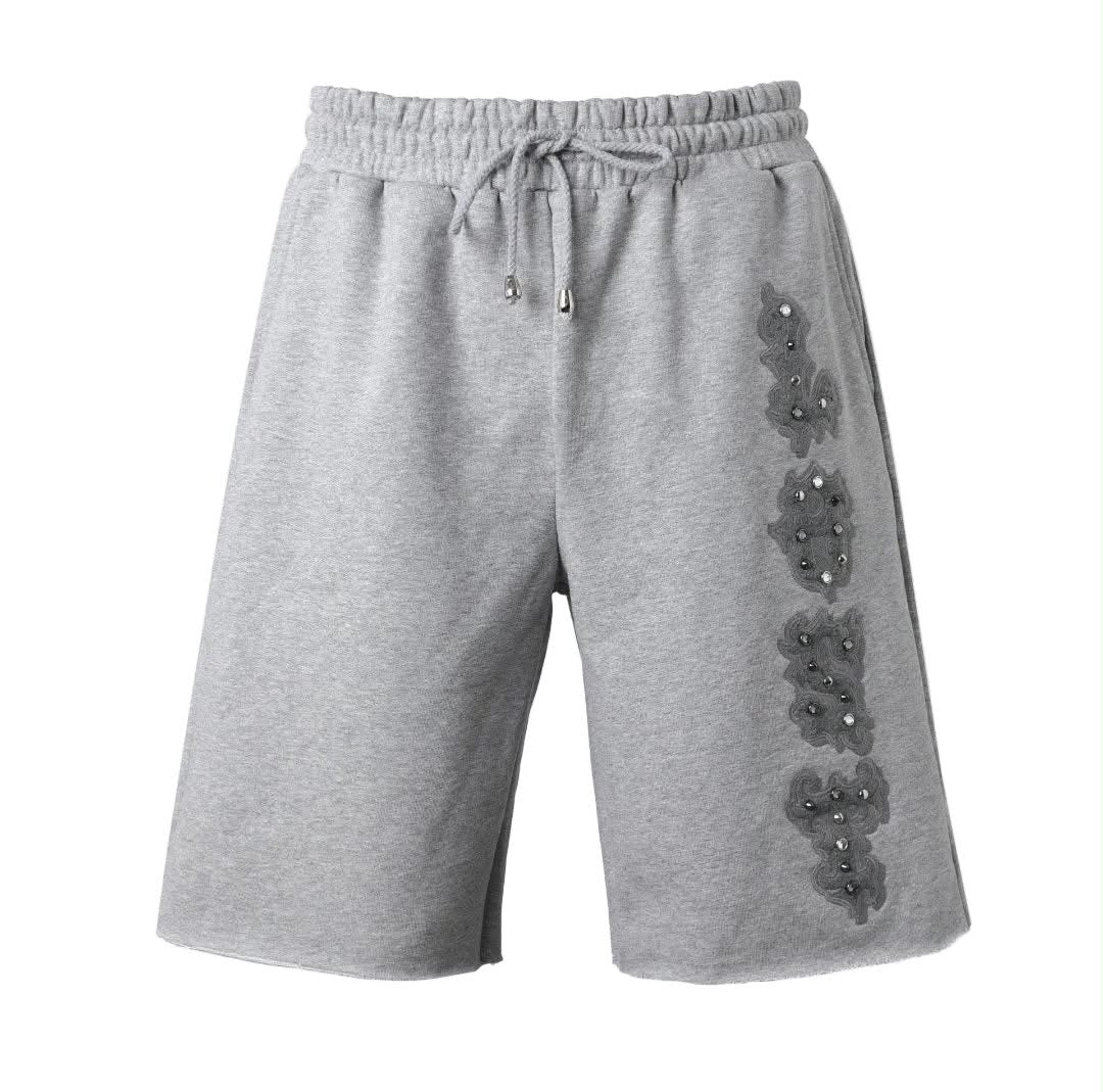 LOST INTRICACY ASH GREY PATCH SHORTS