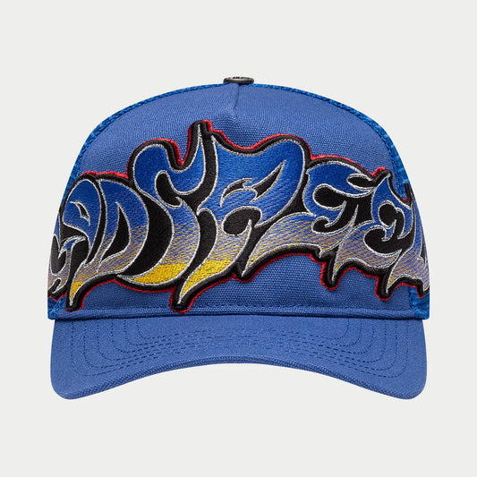 GODSPEED-GS Neo Trucker Hat (Blue/Yellow/Red)