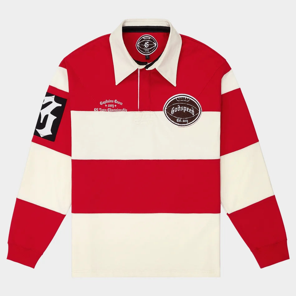 GODSPEED Classic Field Rugby Shirt (Off White/Red)